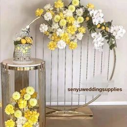 New style Tall iron Wedding Aisle Pillar Metal Flower Display Stand painted colour gold Flower Stand wedding decoration senyu0459