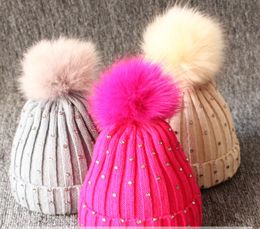 50pcs 12 Styles Infant Baby Knit Cap Baby Girls Hair Hats Kids Designer Solid Caps Kids Boys Outdoor Slouchy Beanies Toddler Gifts by Hope12