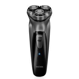 Men's Electric Shaver - Rechargeable 3D Rotary Shaver Razor for Men with Pop-up Sideburn Trimmer Wet and Dry Painless