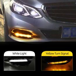 2Pcs For Mercedes Benz W212 E Class E180 E200 E260 E320 2014 2015 car LED DRL Daytime Running Light Daylight fog Lamp