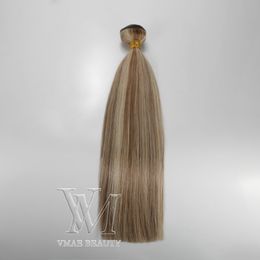 Vmae Double Drawn 1 Bundles/lot Piano Colour #60 #8 WEFT Hair Weft Silk Straight Soft Virgin Remy Human Hair Extension