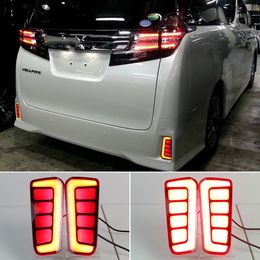 1 Pair Reflector ALPHARD LED Rear Fog Lamp Bumper Light Brake Light Turn Signal For Toyota Vellfire 2016 2017 2018 2019 2020