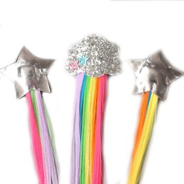 12 Styles Girls Colorful Cloud Butterfly Star Wig Hairpins Children Cute Hair Clips Headbands Barrettes Kids Hair Accessories M468