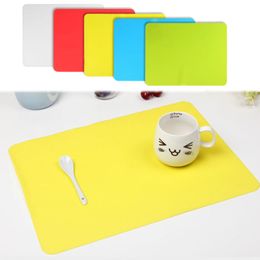 Wholesale- Thick silicone Bakeware Mat Sheet Placemat heat insulation pad napkin dining table tray mat coasters Western pad desk pad Y1