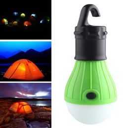 Mini Portable Lantern Tent Light LED Bulb Emergency Lamp Waterproof Hanging Hook Flashlight For Camping 4 Colors Use 3*AAA Free Shipping