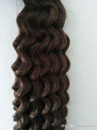 top quality brazilian 100 human virgin brazilian deep curly hair bulk bo wef dark brown Colour 100g per piece free dhl