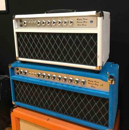 Custom Handwired Tube Guitar Amp Head 100W Amp Tone Overdrive Special Valve Amplifier in White Customize Faceplate