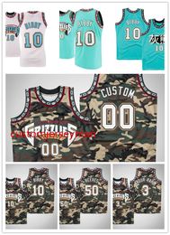 mens basketball retro vancouver camouflage jersey throwback Customise stitched any player name number bibby abdurrahim reeves jersey