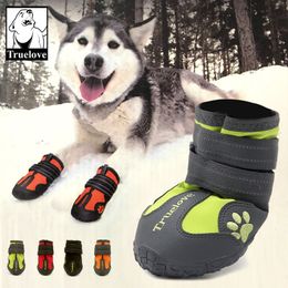 Top quality dog apparel New 100% Waterproof Warm Big Dog Shoes Winter Large Pet Outdoor long Boots Non-Slip For dogs 4pcs/set 4.9