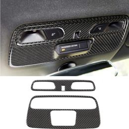 Carbon Fibre Roof Reading Lamp Cover Decoration Kit For Chevrolet Camaro 16+ Interior Accessories