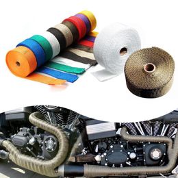 5M Car Motorcycle Exhaust Wrap Pipe Heat Shields Turbo Mainfold Thermal Tape Stainless Steel Ties