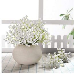 White Babies Breath Flowers Artificial Fake Gypsophila DIY Floral Bouquets Arrangement Wedding Home Decoration GB565