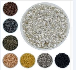 1000pcs/lot 8mm alloy 5color Jump Rings Single Loops Open Jump Rings Split Rings For Jewelry Finding DIY