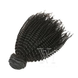 VMAE Indian Afro Curly Weft 100G Natural Colour 10 to 26 inch Unprocessed Virgin Remy Human Hair Weave Bundles Extensions Soft