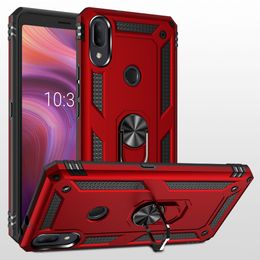 caso armadura Rotating metal Anel Titular Kickstand à prova de choque Capa para Alcatel V3 2019