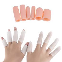 tube reducer NZ - 10sets lot Finger Caps Silicone Fingers Protectors Gel Finger Sleeves Finger Tubes Cushion and Reduce Pain from Corns, Blisters