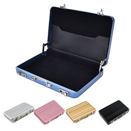 Mini Password Box Style Card Holder Business Bank Card Case Fashion Briefcase ID Holder Aluminium Credit Card Holders