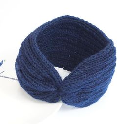 Knit bowknot headband for women lady Bohemia warm hair band fashion crochet knot bows turban knitting winter headwrap hair accessory