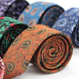 Fashion Paisley neck tie 20 Colour 6*145cm printing cashew flowers necktie Men's arrow Polyester Marriage necktie for Christmas gift