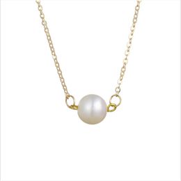 Pearl Pendant Choker Necklaces Gold Silver Color Clavicle Chain For Fashion Women Girls Sweet Jewelry Gifts