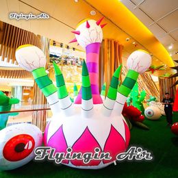 Musical Stage Decorations 4m Height New Inflatable Special Flower With Blower For Night Club Show And Concert