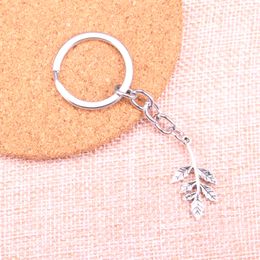 New Keychain 32*17mm leaf branch connector Pendants DIY Men Car Key Chain Ring Holder Keyring Souvenir Jewelry Gift