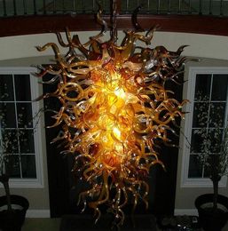 Luxury Flower Chandelier Lighting Lamps Villa Living Room Chandeliers Lamp Hand Blown Murano Glass LED Pendant Light