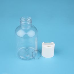 70pcs/Lot Wholesale Empty Plastic 100ml Lotion Bottle 10/3 OZ Women Cosmetic Container with White Cap