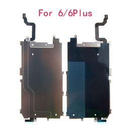 iphone 6 plus flex cable UK - 10pcs LCD Metal Back Plate Shield Home Button Extend Long Flex Cable for iPhone 6 Plus 6G with Heat Sink