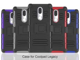 Holsters Clips Armour Shield Kickstand Heavy Duty Full-Body Rugged Defender Hard Rugged Combo Case for Coolpad Legacy Alcatel 7