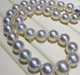 Bien joyería 18 "de 12-13 MM Mar del Sur collar de perlas blancas envío gratis
