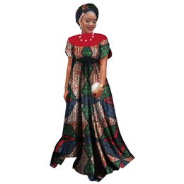 Verão novo estilo africano vestidos para mulheres Dashiki elegante vestido festa plus size tradicional roupa africana brw wy2563