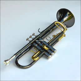 High Quality Bb Trumpet Dark Nickel Custom logo Professional musical instruments With Case Accessories Free Shipping