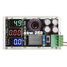 Freeshipping 40W Power Supply Module DC 7~26V to 1.25~25V 8A Adjustable Voltage Regulator/Charger/Laptop Adapter + 3in1 Digital Metre