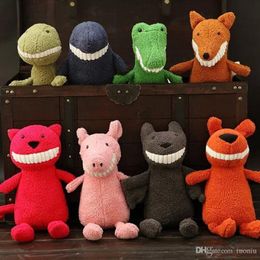 2019 New arrival 17 Styles Smiling toothy big tooth doll fox puppy powder pig bamboo charcoal plush toy baby comfort doll custom wholesale