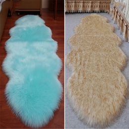 60180cm factory direct plush carpet australian imitation wool leather european sofa carpet long hair round carpet