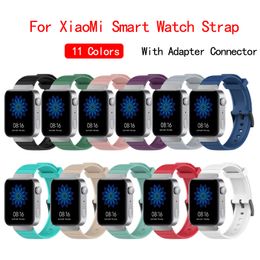 For Xiaomi Watch Strap Soft Silicone TPU Bands For Mi Samrtwatch Replacement Watchband Bracelet With Adapter Connector