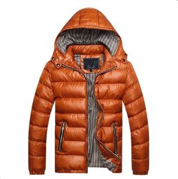 Giacca invernale da uomo 2018 Giacca con cappuccio calda addensata per uomo 5 colori Parka sottile Cappotto a bolle casual Plus Taglia M - 5XL