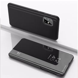 Flip Mirror Stand Case For Samsung Galaxy A71 5G S20 Ultra Note 10 Plus S10 Plus S10e A70 A30 A20 A51 A21S A10