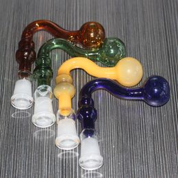 14mm 18mm Male Female Glass Pipe Curved Single Bubble Glass Banger High Quality Glass Smoking Rigs dROP Down Adapter For Bongs