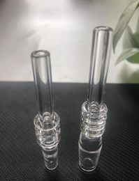 10mm 14mm 18mm Quartz Tip For Mini NC Joint Hookah Straw Drip Tips Domeless Banger Nails Dab Oil Rigs Glass Bongs DHL