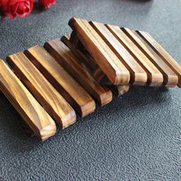Handmade Wooden Non-slip Soap Dishes Tray Holder Storage Bath Shower Plate Case Bathroom Kitchen Accessories