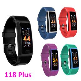 ID118 Plus Smart Bracelet 118 Plus IP67 Waterproof Fitness Tracker Heart Rate Blood Pressure Oxygen Monitor Bracelet Sport Smart band