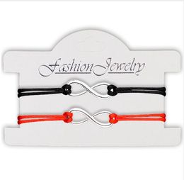 20pcs/10set Forever Love Infinity Bracelet for Lovers Red String Couple Bracelets Women Men's Wish Jewellery Gift