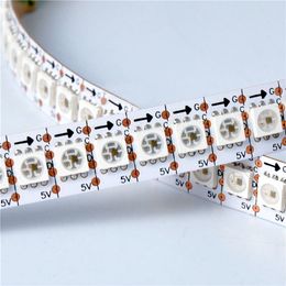 1M 144LEDs/m APA107 Addressable LED Strip 5050 RGB Pixel Light APA102 Digital Flexible Tape DC5V Programmable,White/Black PCB,IP20/IP65/IP67