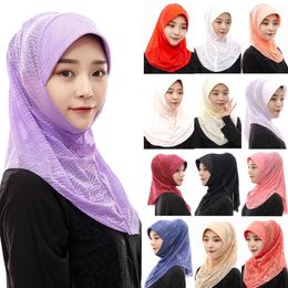 Muslim Hijab Wraps Islamic Shawls Wraps Women Headscarf Headband Scarves Turban Ethnic Scarf Lady Pashmina Underscarf Cap Headwear YP848