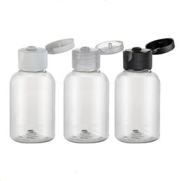 Free Shipping-50ML Flip Cap Bottle,Transparent Plastic Sub-bottling For Lotion,Small Empty Shampoo Cosmetic Container LX1459