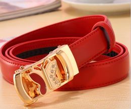 Fashion-New leather belt women's leather fashion casual love buckle pure cowhand leather Korean womens automatic buckle belt