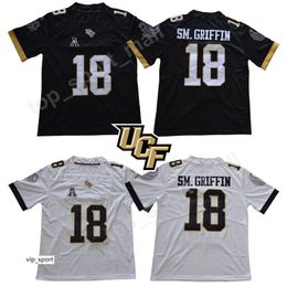 NCAA University of Central Florida Shaquem Gryphon Jersey Men Football Black White UCF Knights College Jerseys AAC Ed Quality