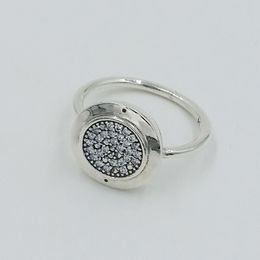Wholesale- Diamond Disc Wedding Ring Set Logo Original Box for 925 Sterling Silver Rings for Women Girls